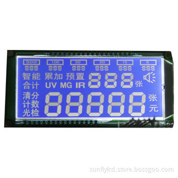 TN 7-segmented LCD Display, -20 to 70°C Operating Temperature
